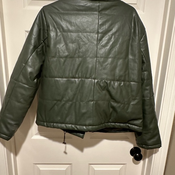 POMANDER PLACE Olive Faux Leather Ralph Jacket from TUCKERNUCK - Picture 6 of 9